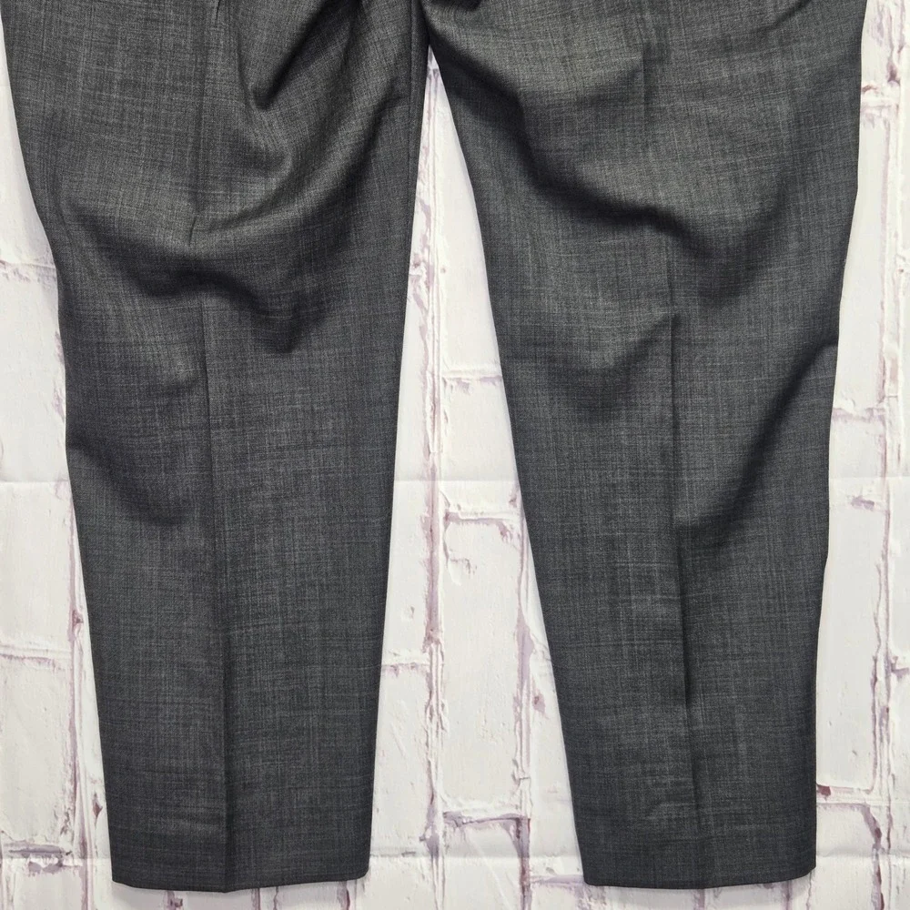 Lauren Ralph Lauren Dress Pants Gray 100% Wool Flat Front Formal Mens 44x30